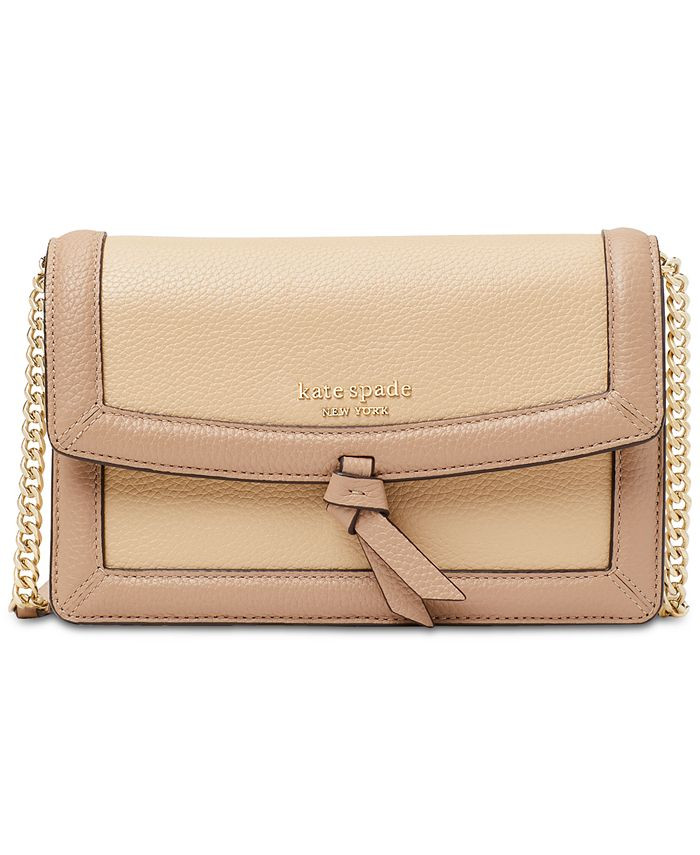 kate spade new york Knott Leather Flap Crossbody & Reviews - Handbags & Accessories - Macy's | Macys (US)