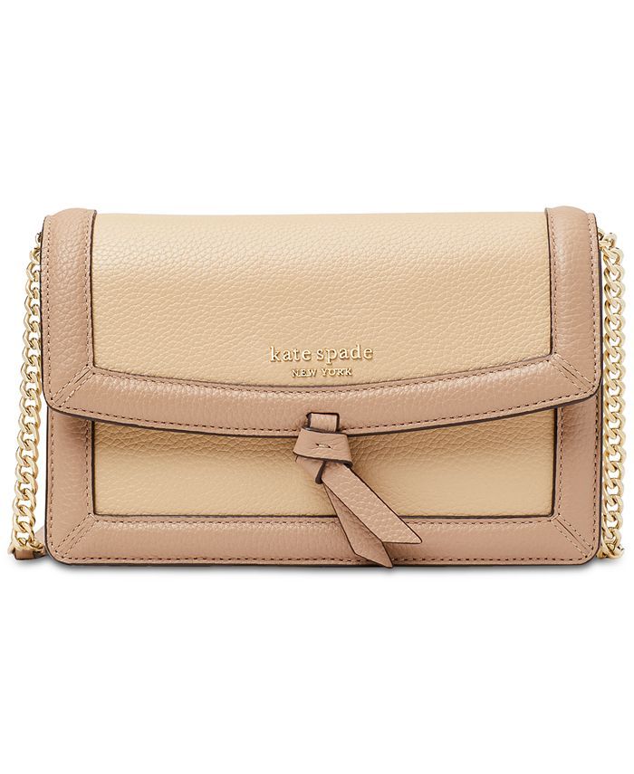 kate spade new york Knott Leather Flap Crossbody & Reviews - Handbags & Accessories - Macy's | Macys (US)