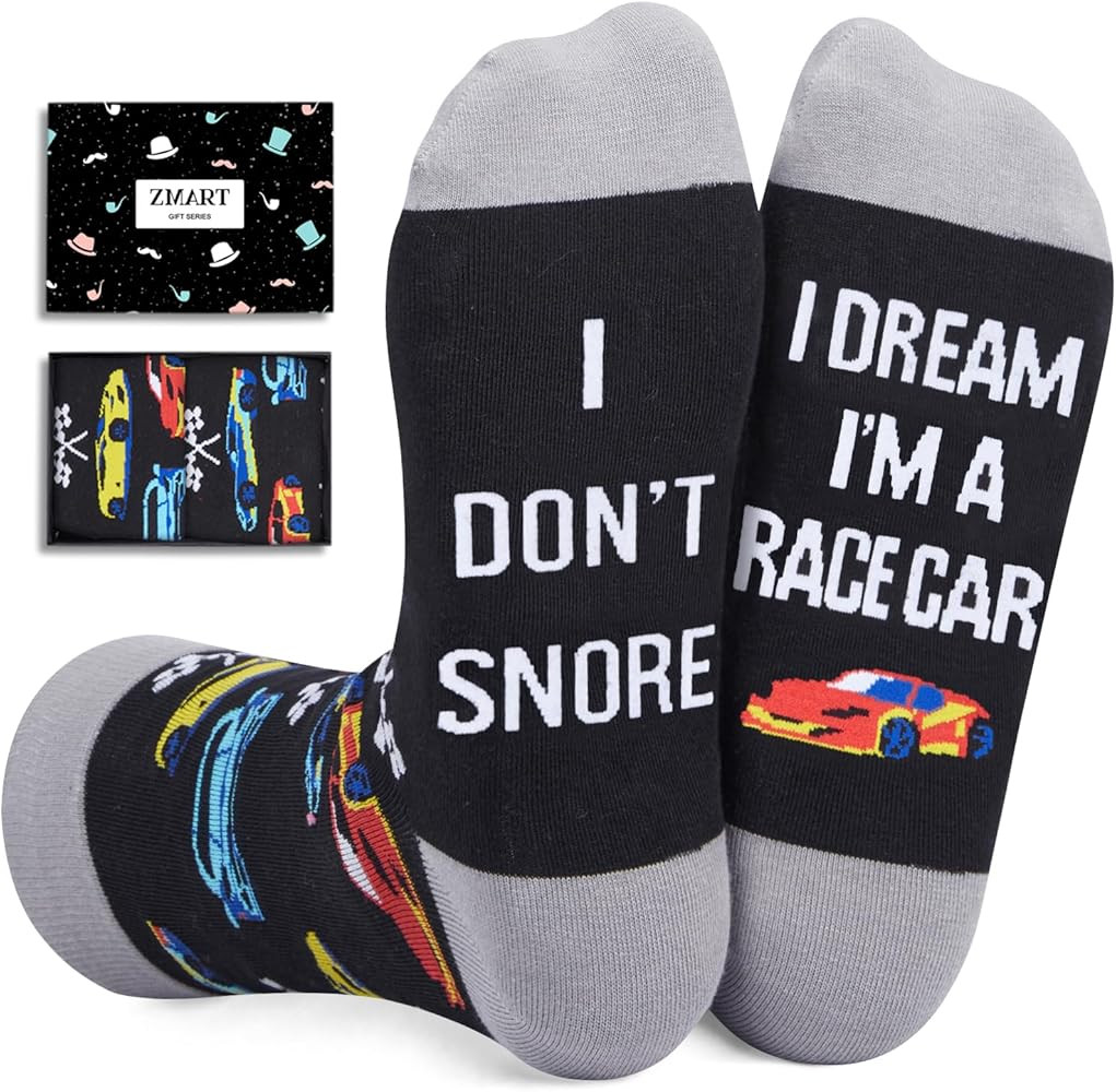 Zmart Funny Transportation Gifts for Adult - Novelty Race Car Tractor Airplane Socks | Amazon (US)