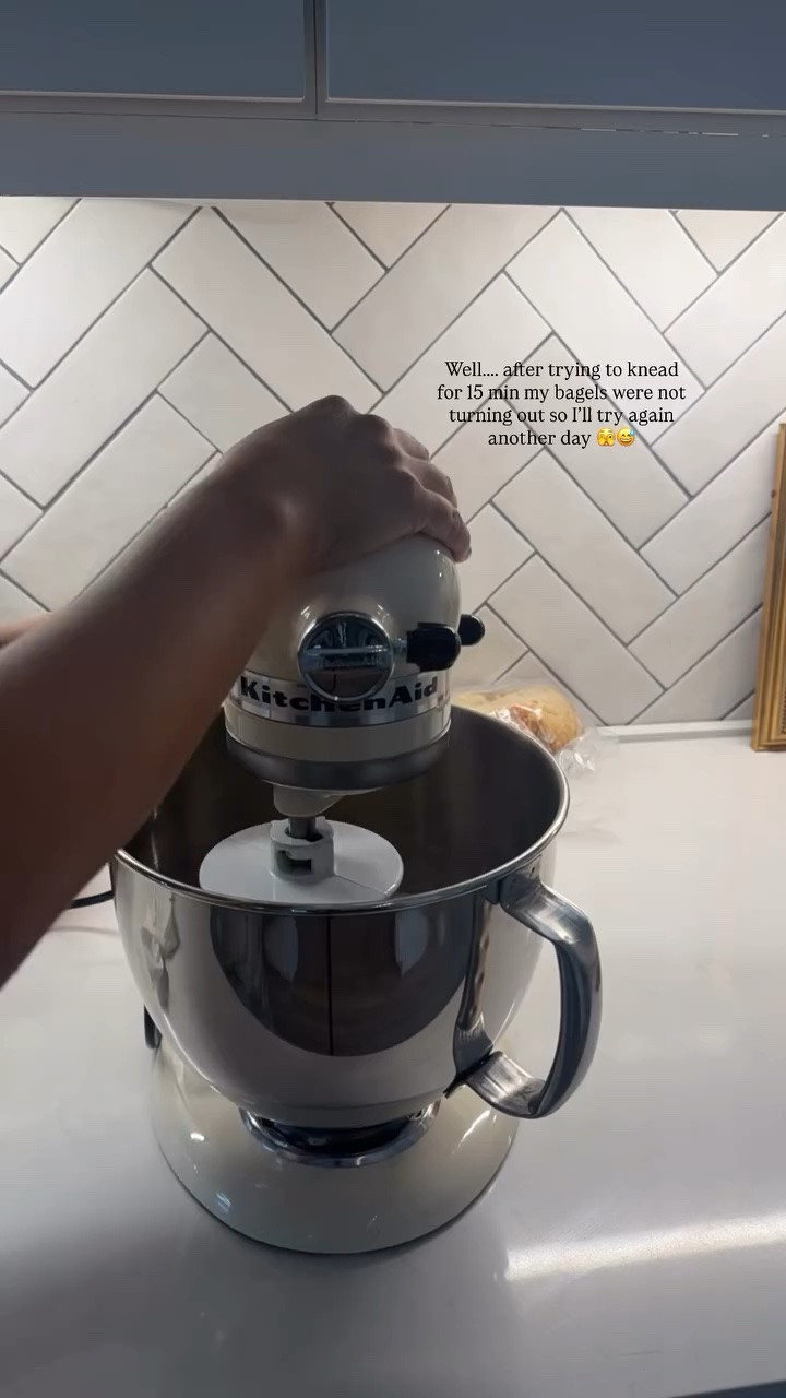 Well…….. after trying to knead for 15 min my bagels were not turning out so I’ll try again another day 🫣😅