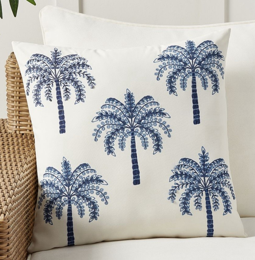 Embroidered Palm Tree Outdoor Pillow

#LTKSeasonal #LTKSummerEdit #LTKSaleAlert