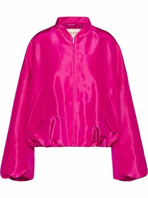 VALENTINO zip-fastening long-sleeve Jacket - Farfetch | Farfetch Global