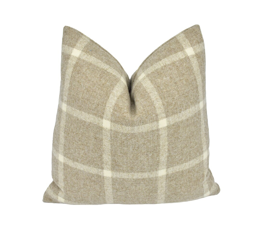 Abraham Moon Hawes Natural 100% Wool Humane Sustainable Eco Friendly Designer Cushion Cover Luxur... | Etsy (US)