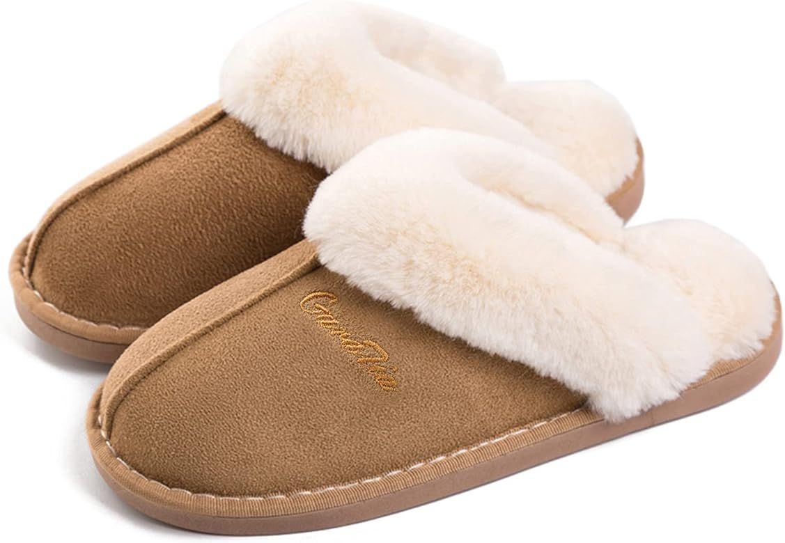 GaraTia Women House Slipper Low Shoes Faux Fur Lined Suede Waterproof Anti-Skid Breathable | Amazon (CA)