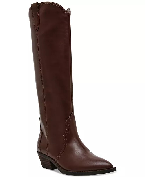 Women's Kit Knee-High Wide-Calf Cowboy Boots | Macy's