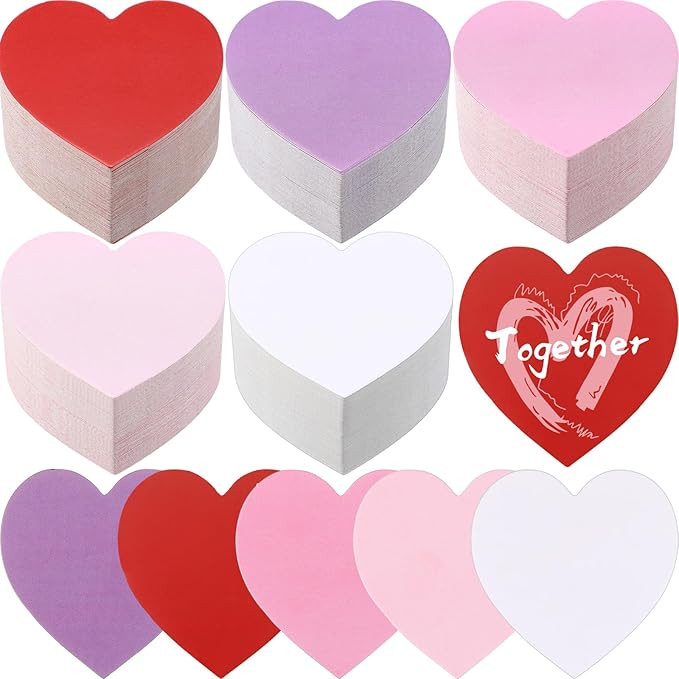 Tatuo 500 Pcs Valentine's Day Heart Cutouts Small 2'' Paper Hearts Cut Outs Heart Shaped Paper Di... | Amazon (US)