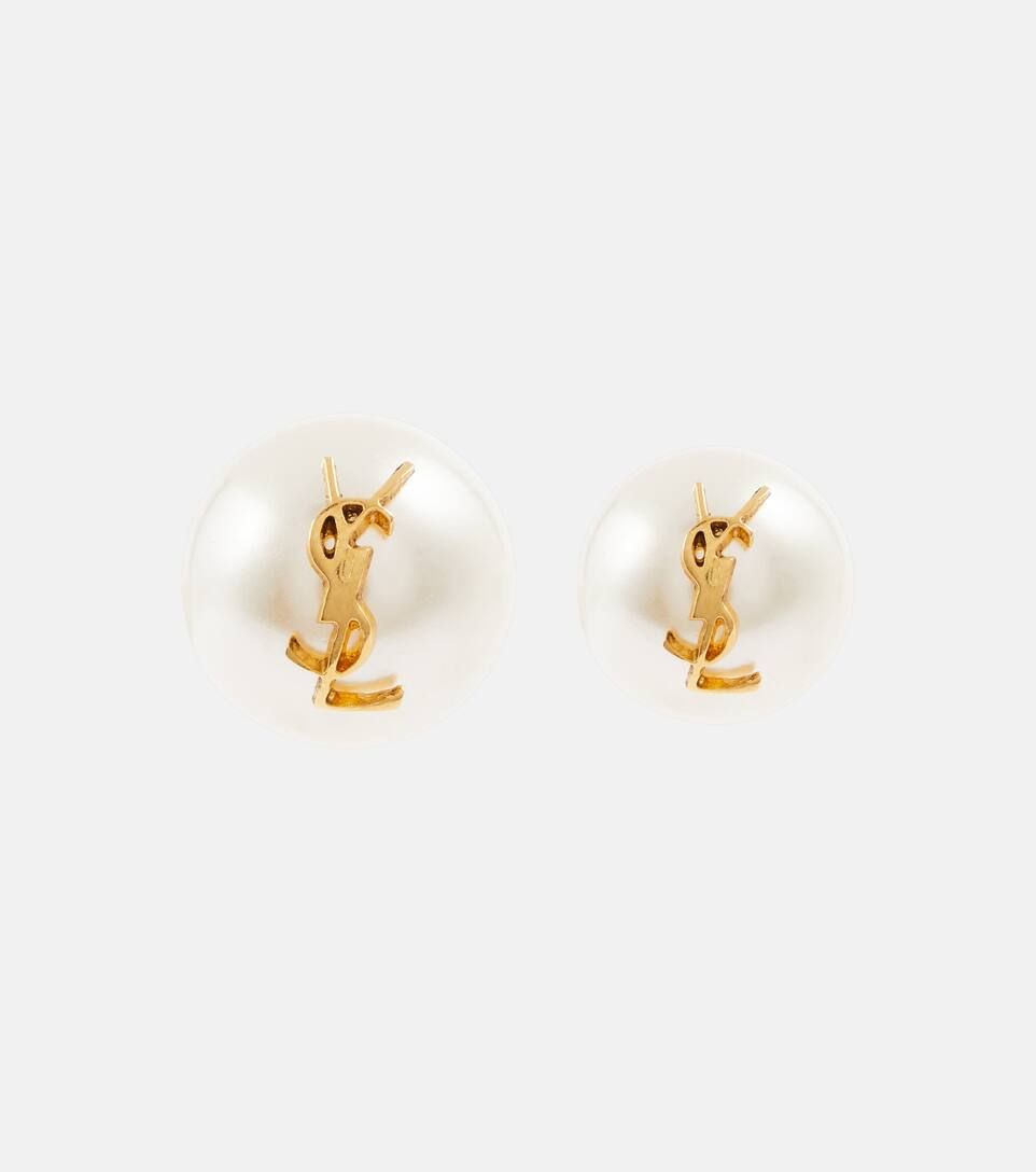 Logo faux pearl stud earrings | Mytheresa (UK)