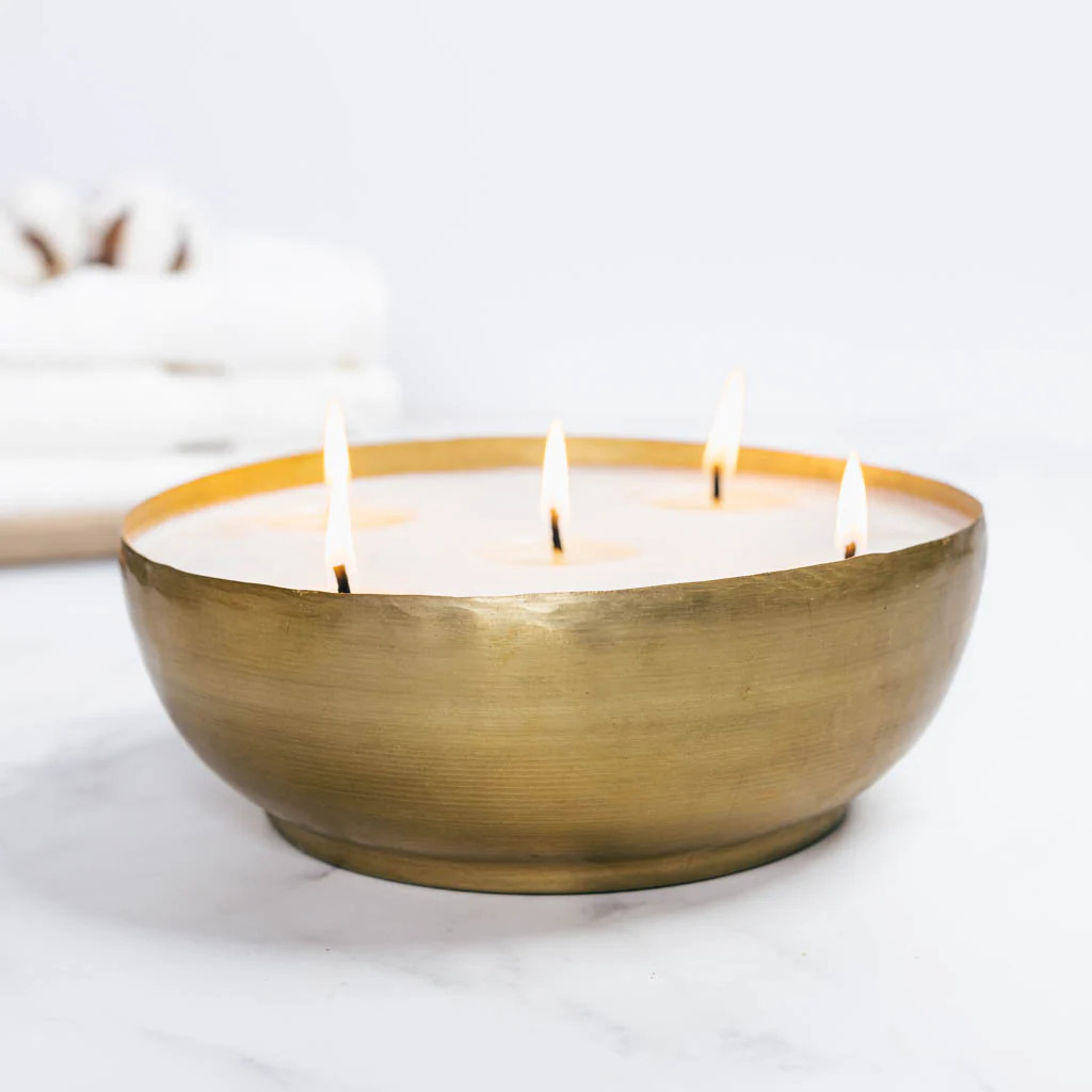 Clean Cotton Brass candle | Antique Candle Co.