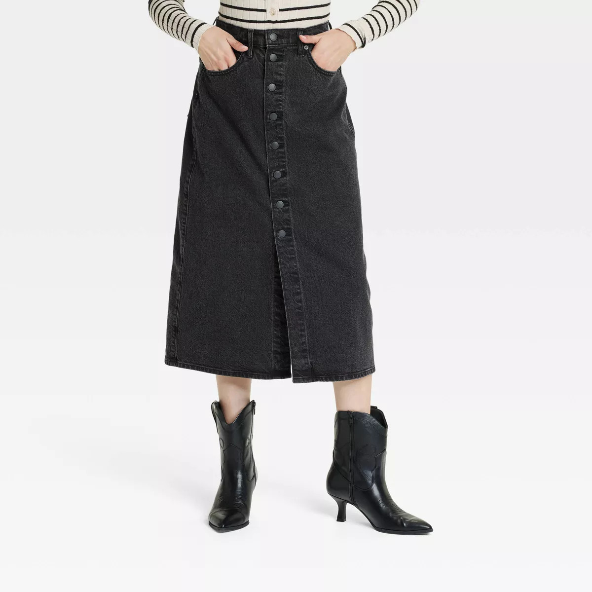 Women's A-Line Midi Denim Skirt - Universal Thread™ | Target