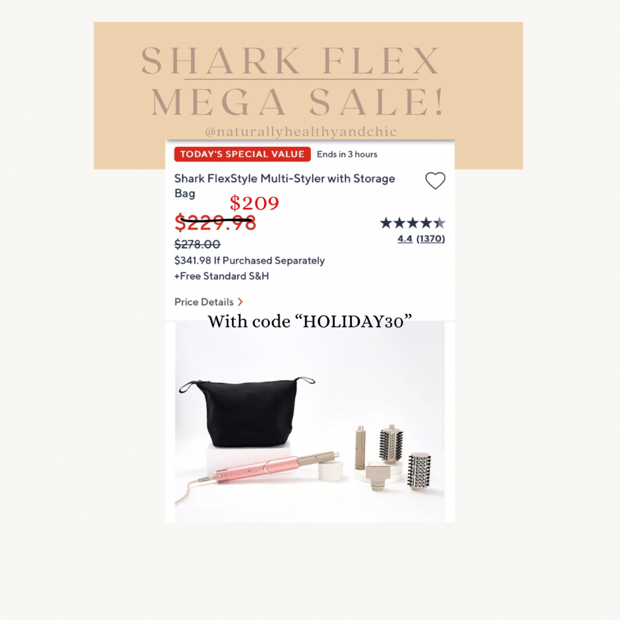 Shark Flex Mega Sale. QVC. Flex. Pink. Sand. Hair wand. Curler. Beauty. Sale. 

#LTKBeauty #LTKGiftGuide #LTKSaleAlert