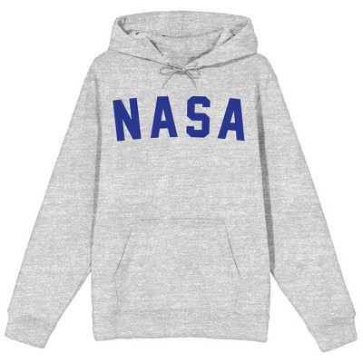 NASA Logo Long Sleeve Athletic Heather Men's Hooded Sweatshirt-Small | Target