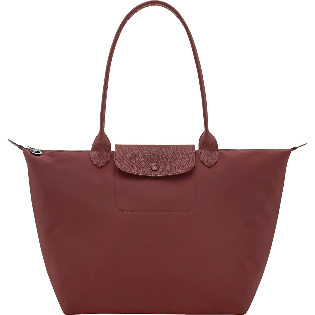 Longchamp Large Le Pliage One Nylon Shoulder Tote in Burgundy at Nordstrom | Nordstrom