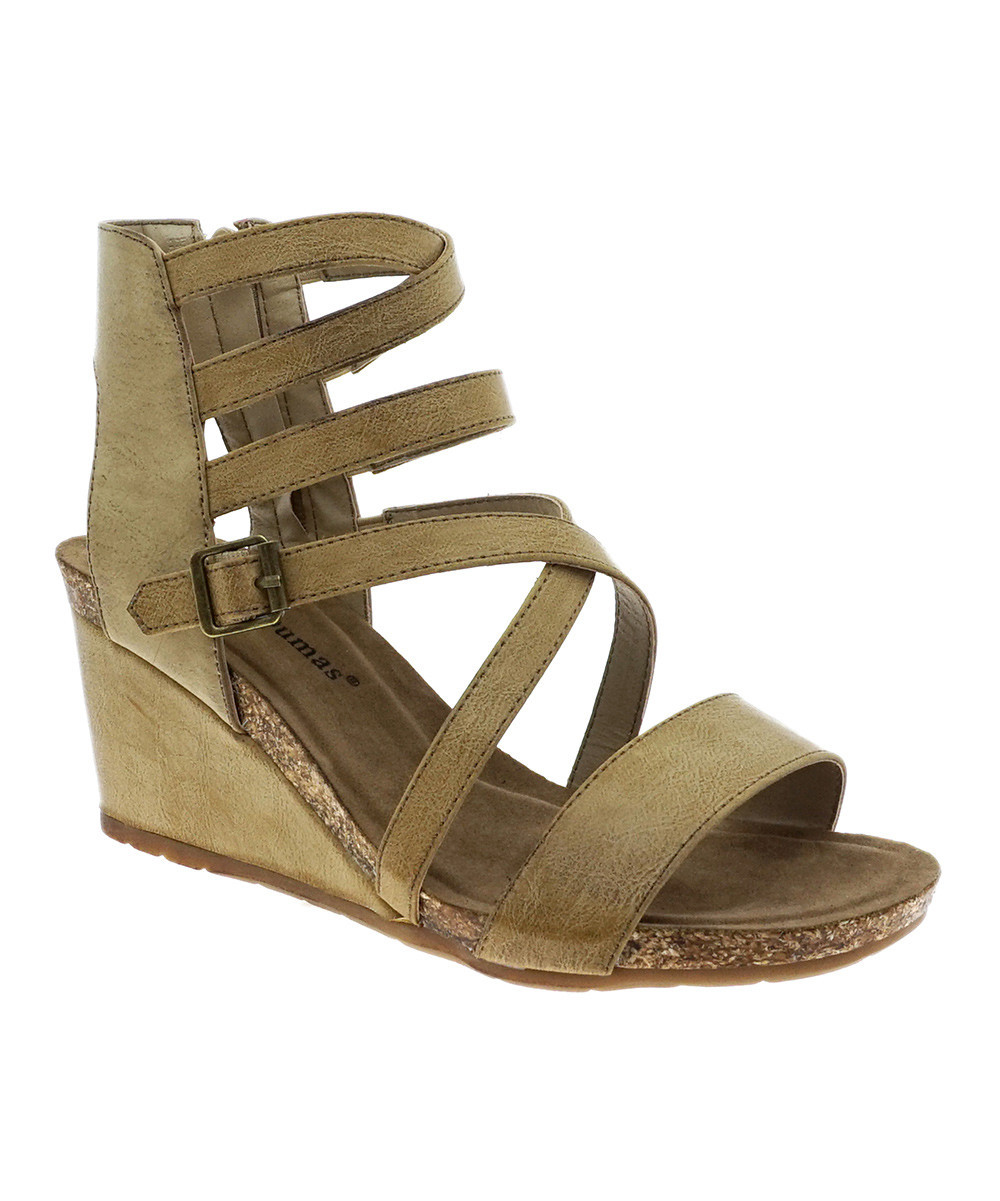Pierre Dumas Women's Sandals nude - Nude Podium Wedge - Women | Zulily