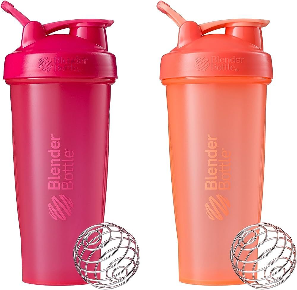 BlenderBottle Classic Shaker Bottle Perfect for Protein Shakes and Pre Workout, All Pink and Cora... | Amazon (US)