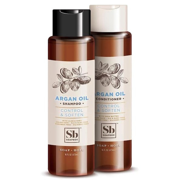 Soapbox - Argan Oil Control & Soften Shampoo and Conditioner Set | Grove
