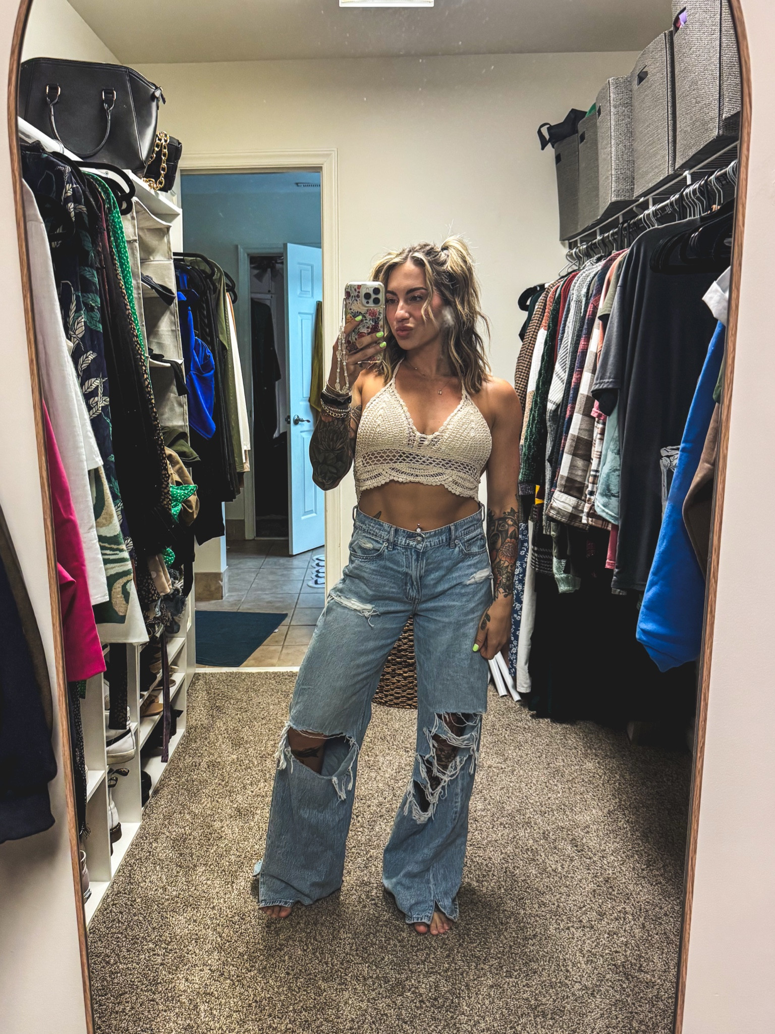 The top is an old SHEIN top but I linked a similar one!