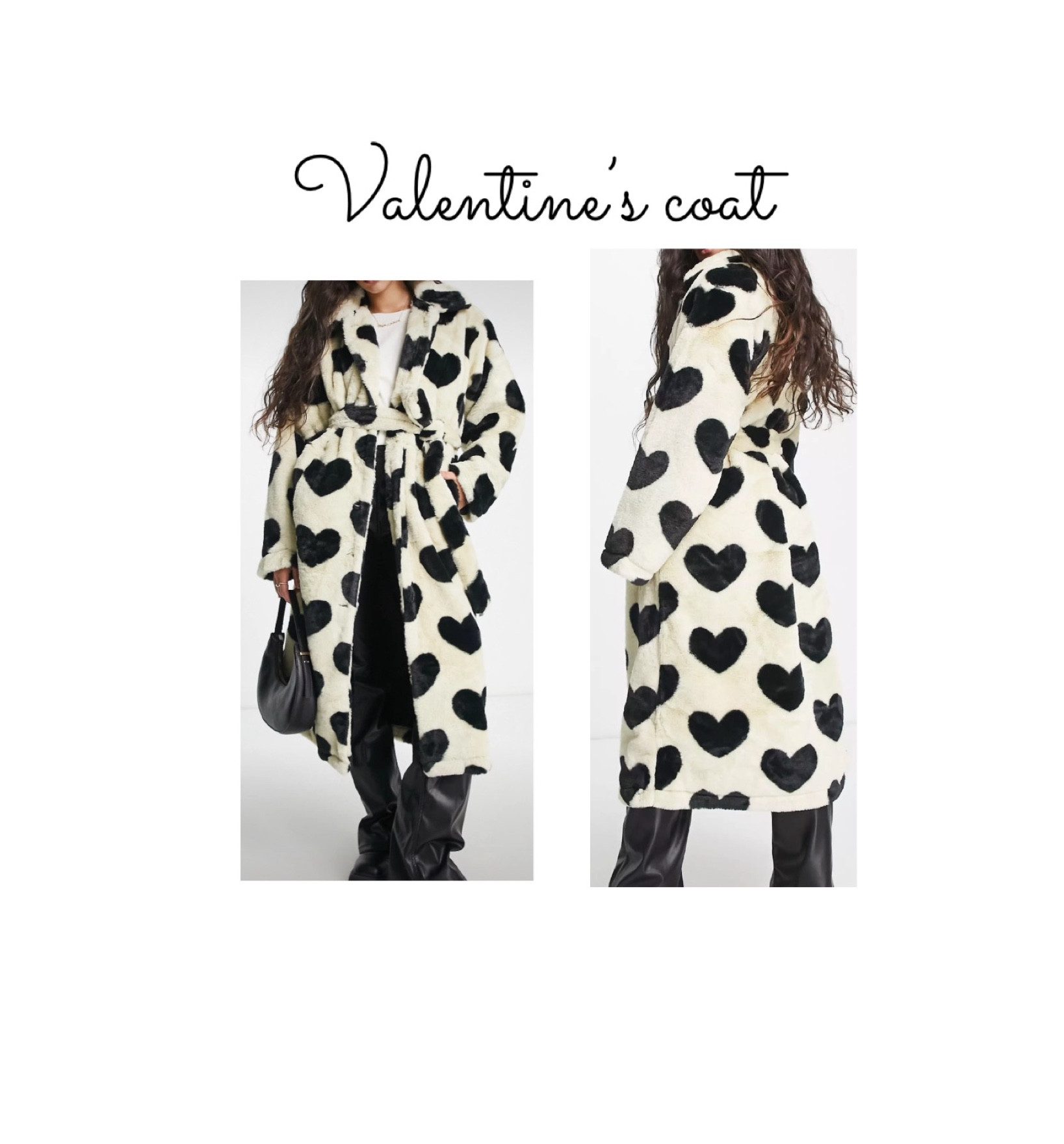 Heart print coat , valentines, winter coat 

#LTKstyletip