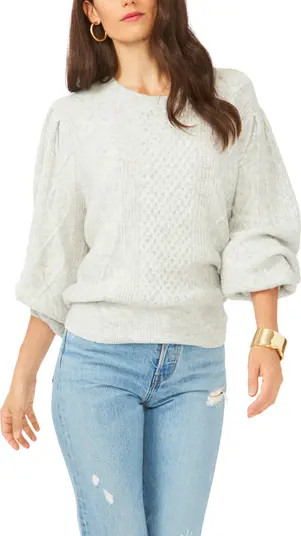 Variegated Cables Crew Sweater | Nordstrom