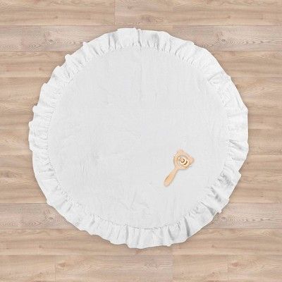 Lush Décor Baby Round Ruffle Play Mat - White | Target