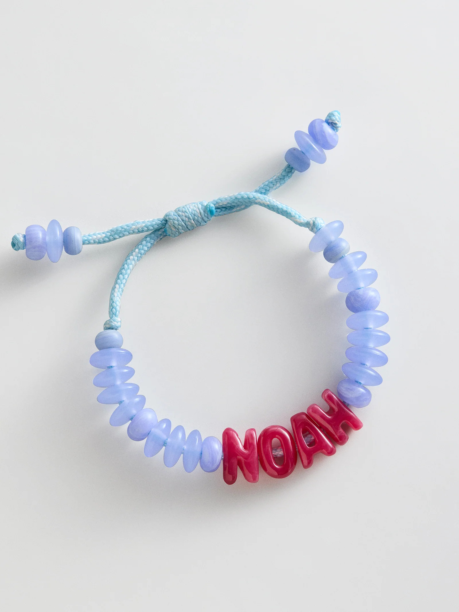 Wear Everywhere Waterproof Custom Bracelet - Blue Lace Agate/Fuchsia | BaubleBar