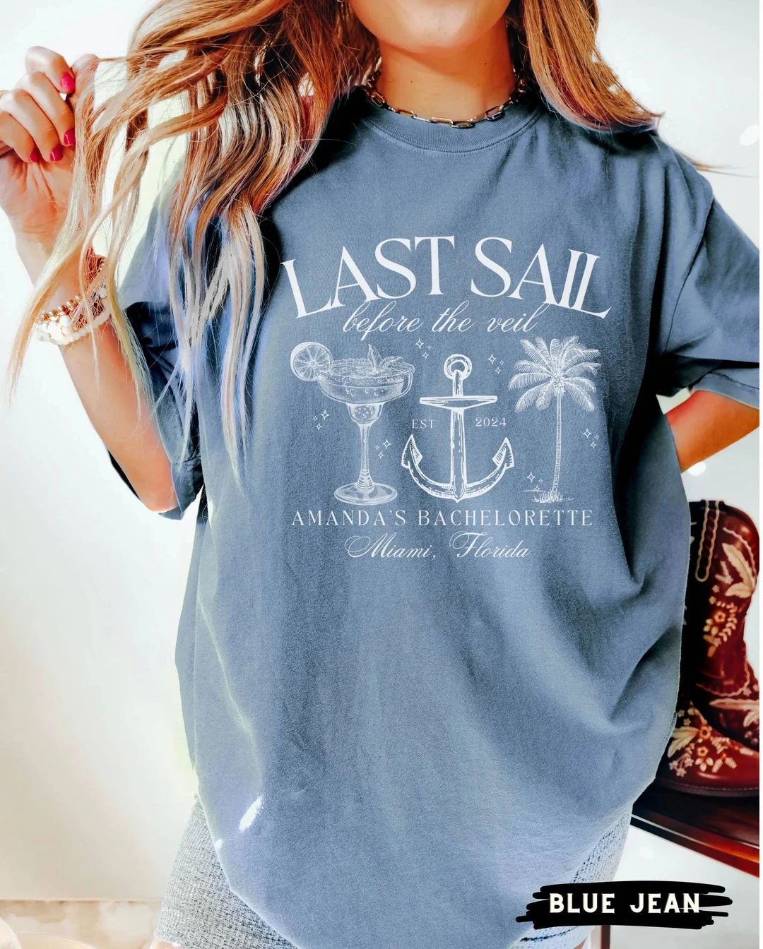 Last Sail Before the Veil, Custom Bachelorette Party Shirts, Cruise Bachelorette Shirts, Boating ... | Etsy (US)