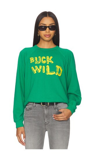 MOTHER The Biggie Concert Crewneck in Green. - size M | Revolve Clothing (Global)