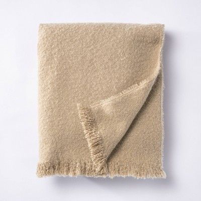 Boucle Faux Mohair Throw Blanket Neutral - Threshold&#8482; designed with Studio McGee | Target