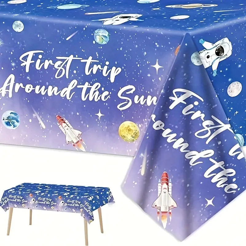 3pcs, First Trip Around The Sun Birthday Party Tablecloths For Outer Space Themed Decorations, Pl... | Temu Affiliate Program
