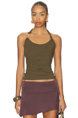 SNDYS Ash Tank Top in Dark Olive from Revolve.com | Revolve Clothing (Global)