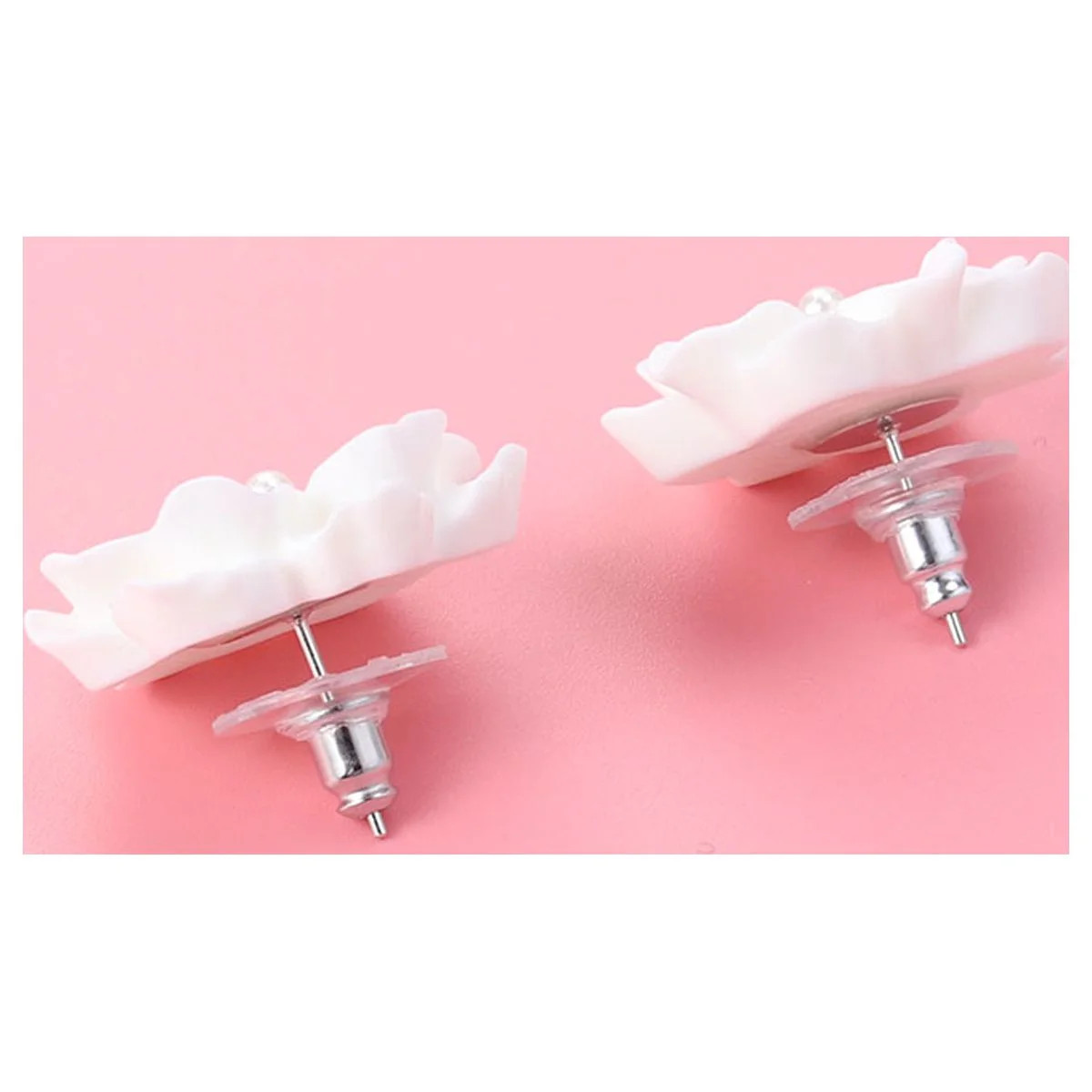 WHAMVOX White Resin Women Earrings with Delicate Design for Decor and Special Occasions Small Siz... | Walmart (US)