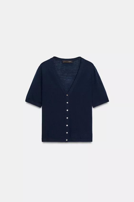 KURZE STRICKJACKE MIT REISSVERSCHLUSS | Zara US