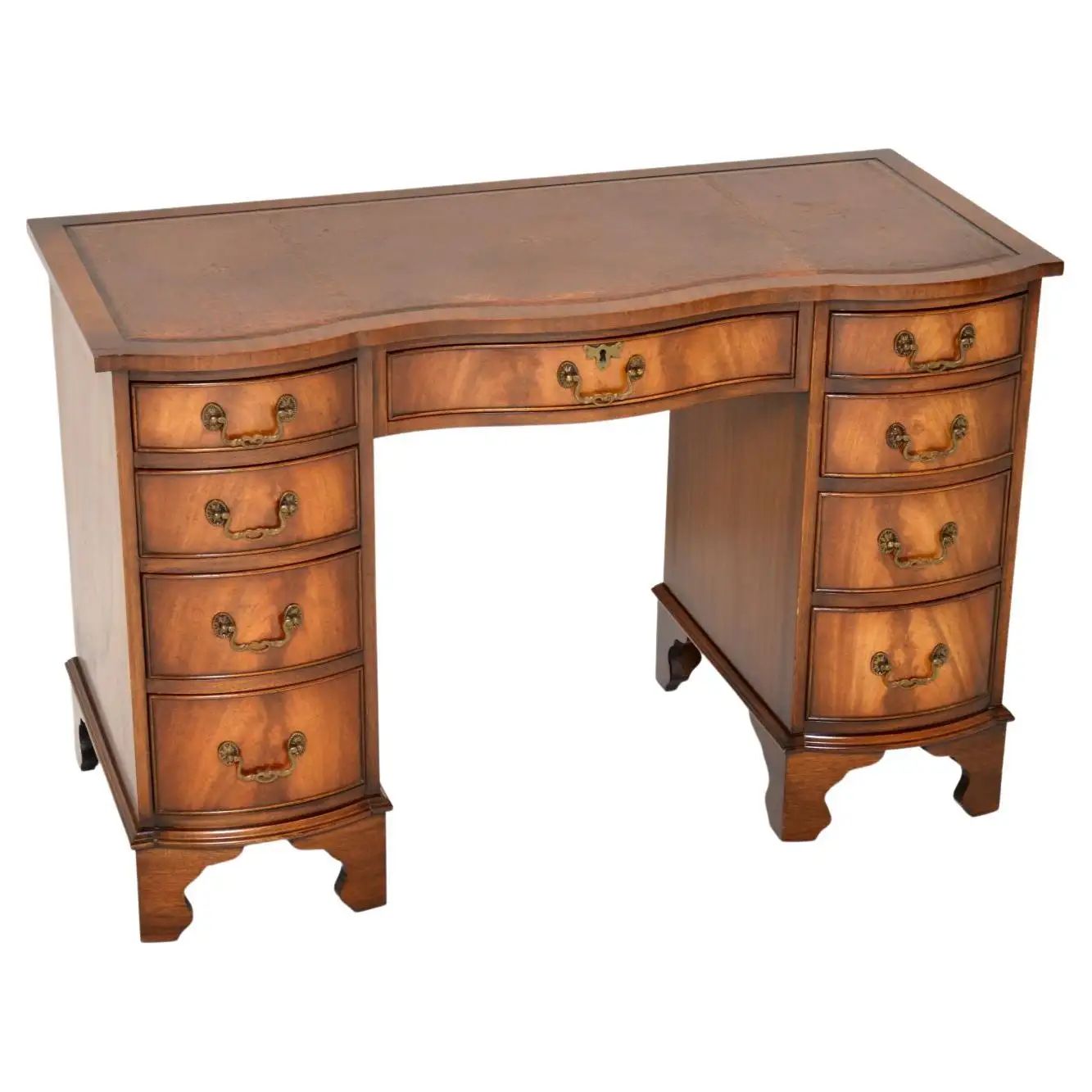 Antique Georgian Style Leather Top Desk | 1stDibs