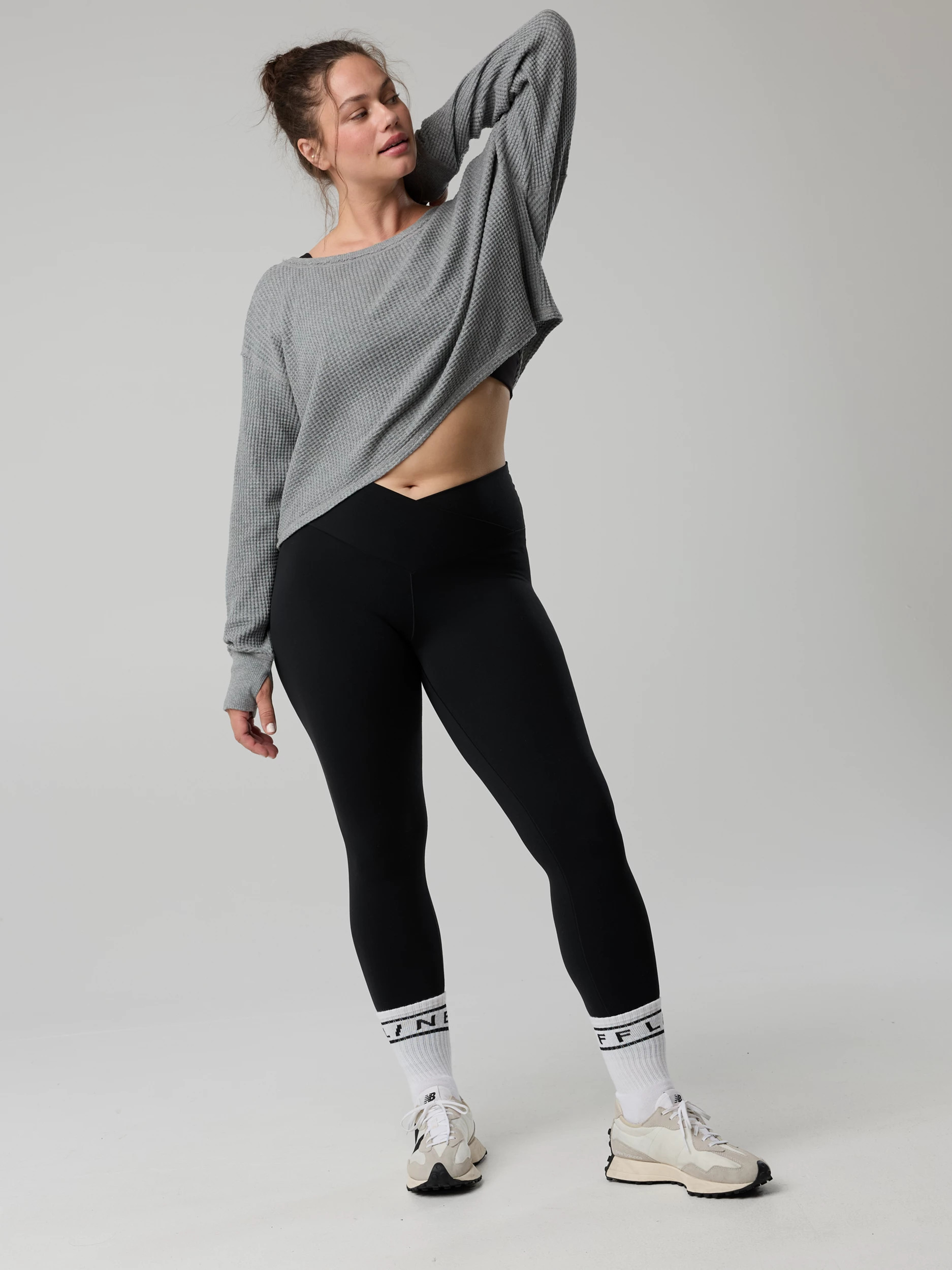 OFFLINE By Aerie Real Me High Waisted Crossover Legging Women's True Black XXL | Aerie