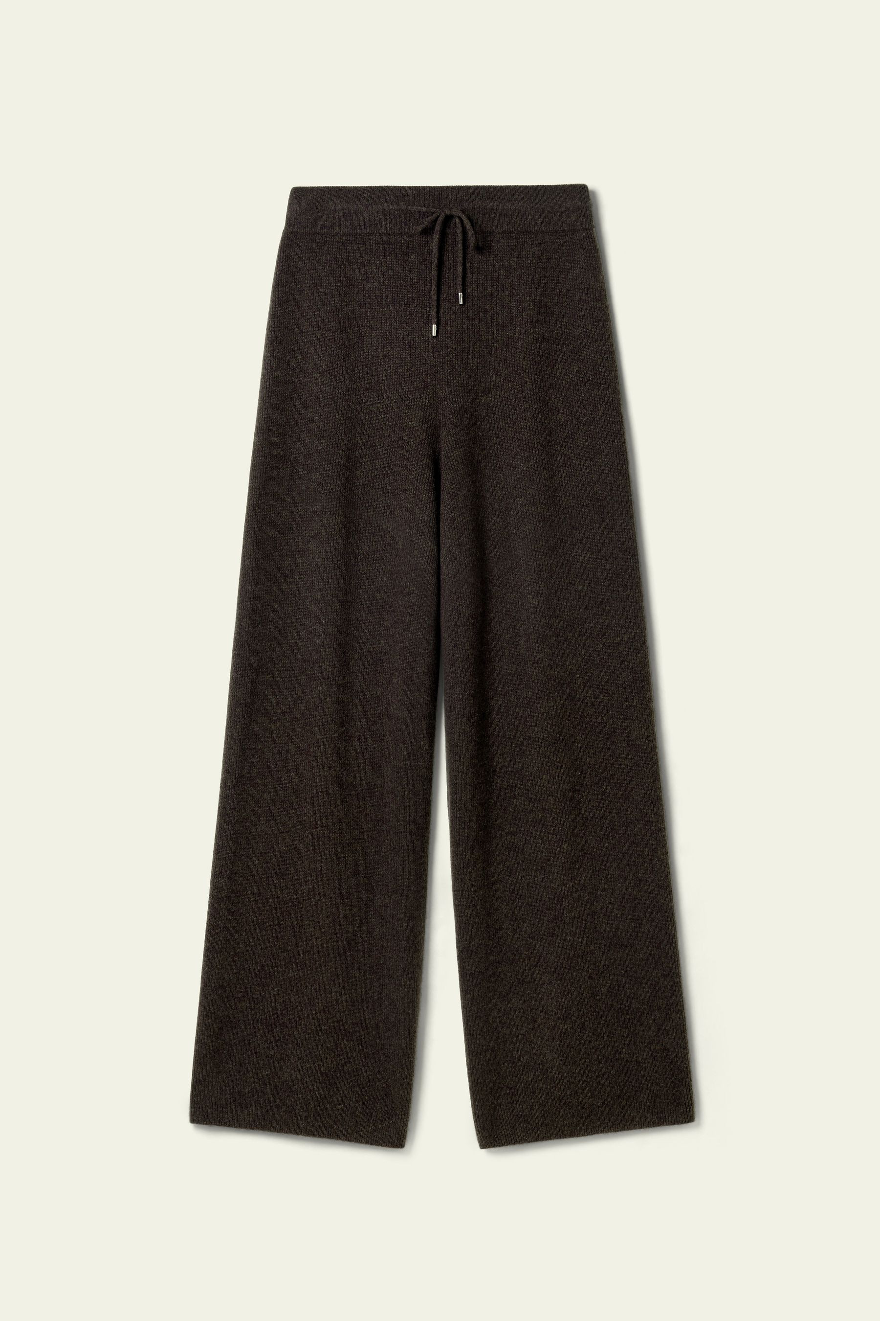 Royal Cashmere Ribbed Wide-Leg Pant | LILYSILK
