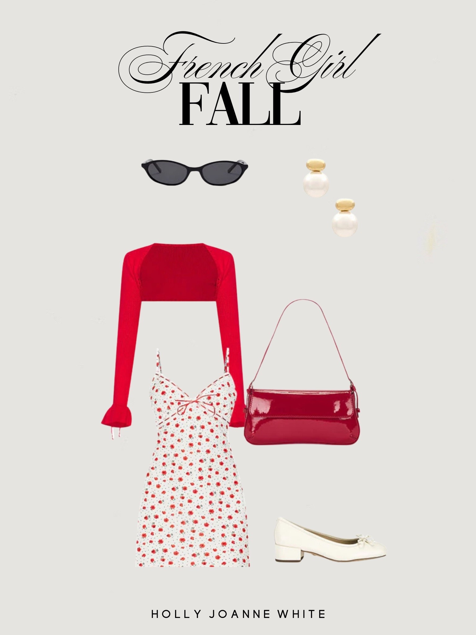 FRENCH GIRL FALL 

BANBE The Rodrigo Sunglasses 
SHASHI Empress Pearl Earring in Gold
GUIZIO Crochet Ruffle Sleeve Bolero in Red Love
8 OTHER REASONS Kali Shoulder Bag
MORE TO COME Clemence Mini Dress in Red Floral 
SAM EDELMAN Rosa Flat in Modern Ivory

#LTKStyleTip #LTKFindsUnder100 #LTKFindsUnder50