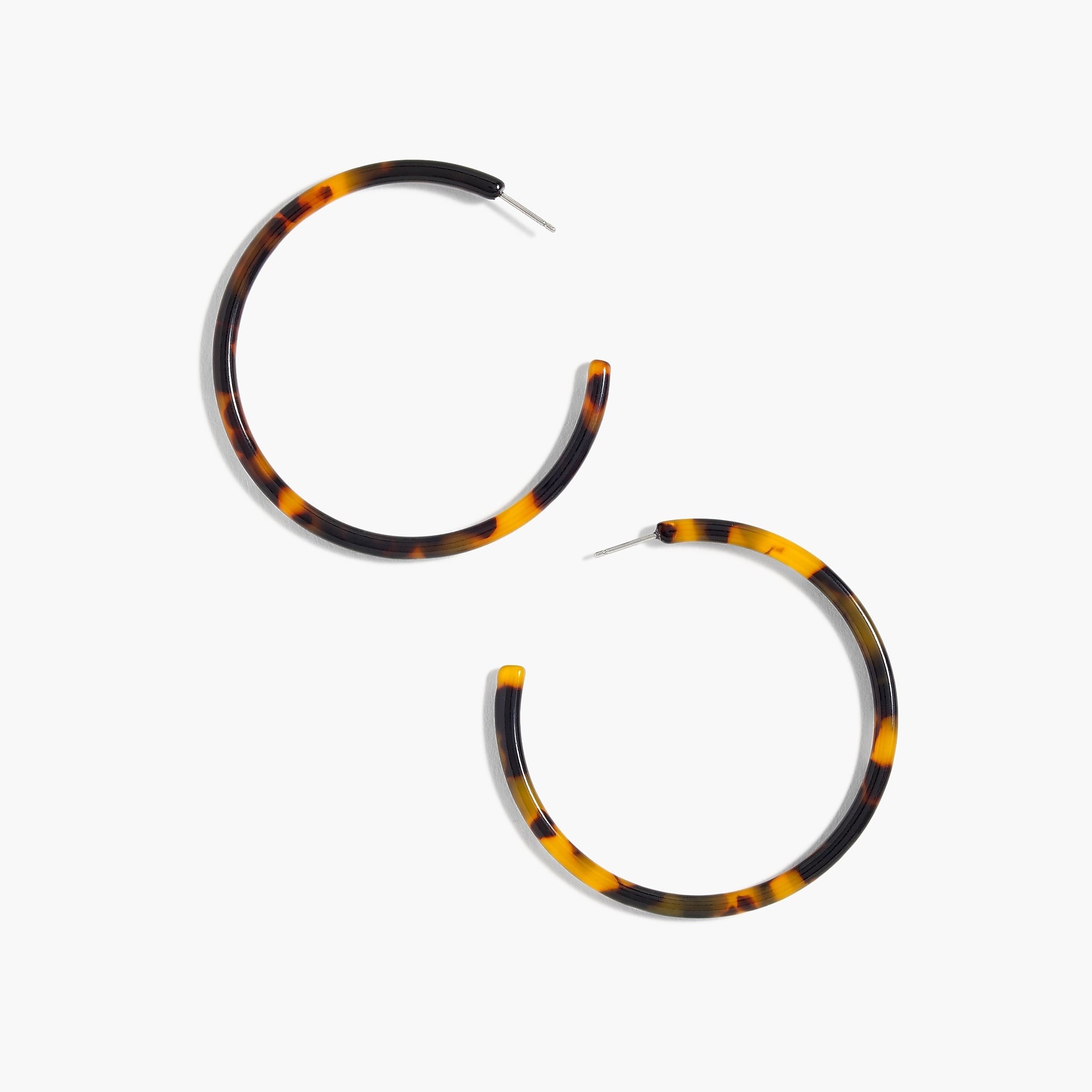 Tortoise hoop earrings | J. Crew US