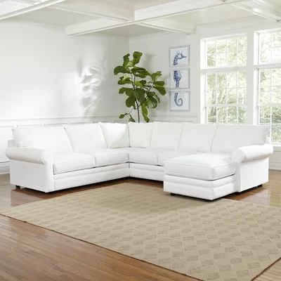 Kimble Sectional Body Fabric: Spinnsol Optic White, Sectional Orientation: Right Hand Facing | Wayfair North America