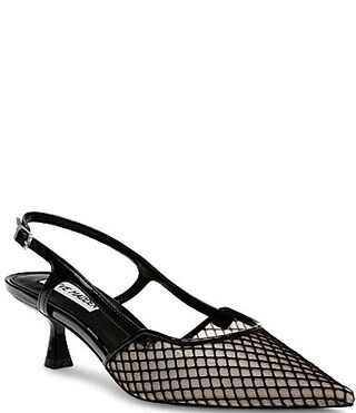 Steve Madden Legaci-M Mesh Kitten Heel Slingback Pumps - 8 | Dillard's