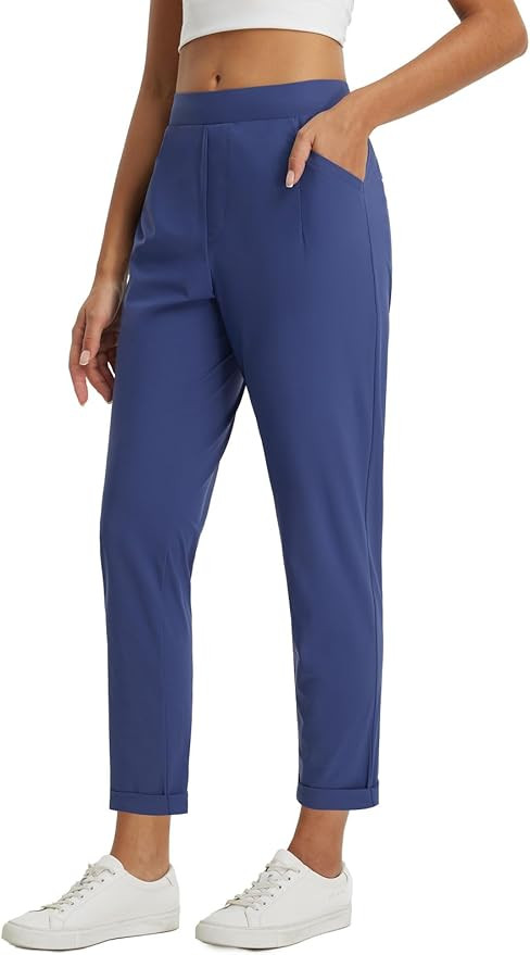 baleaf Womens Travel Pants with Zipper Pockets Stretchy Work Pants Business Casual Slacks Golf Pa... | Amazon (US)