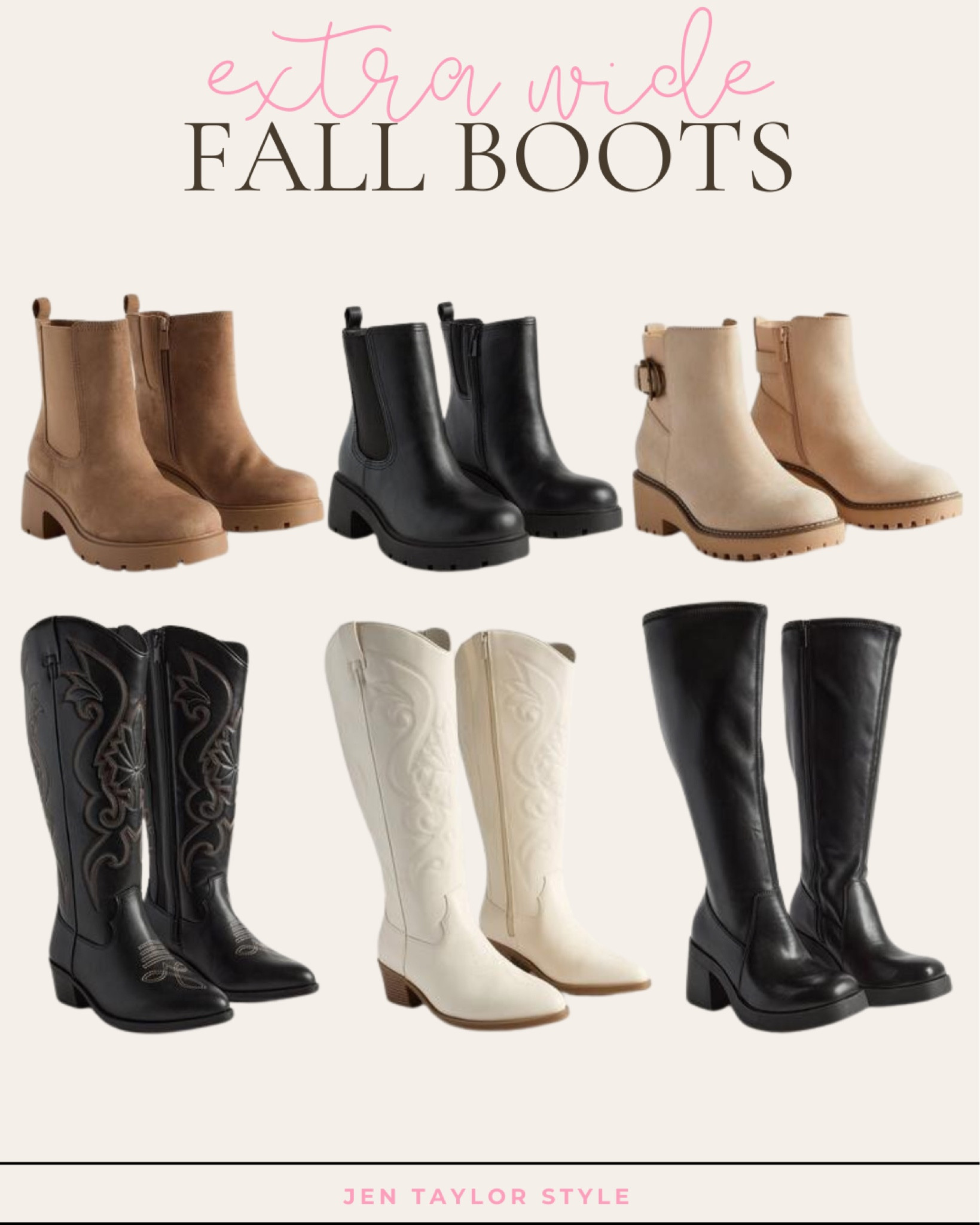 Extra wide boots for fall! These fall boots are perfect for a plus size fall outfit idea! 

#LTKplussize #LTKSeasonal #LTKshoecrush