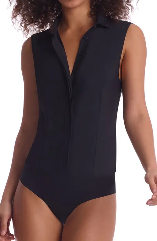 Commando Sleeveless Button-Up Bodysuit in Black at Nordstrom, Size X-Small | Nordstrom