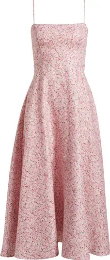 Reformation Monette Floral Linen Maxi Dress in Larkspur at Nordstrom, Size 6 | Nordstrom