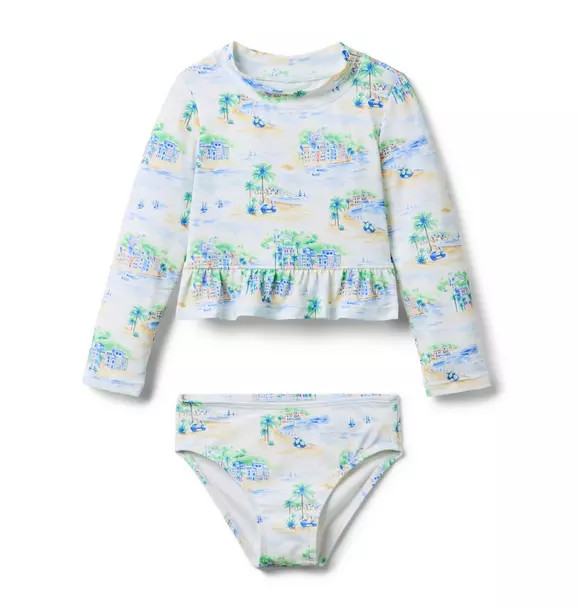 Recycled Getaway Rash Guard Swimsuit | Janie and Jack