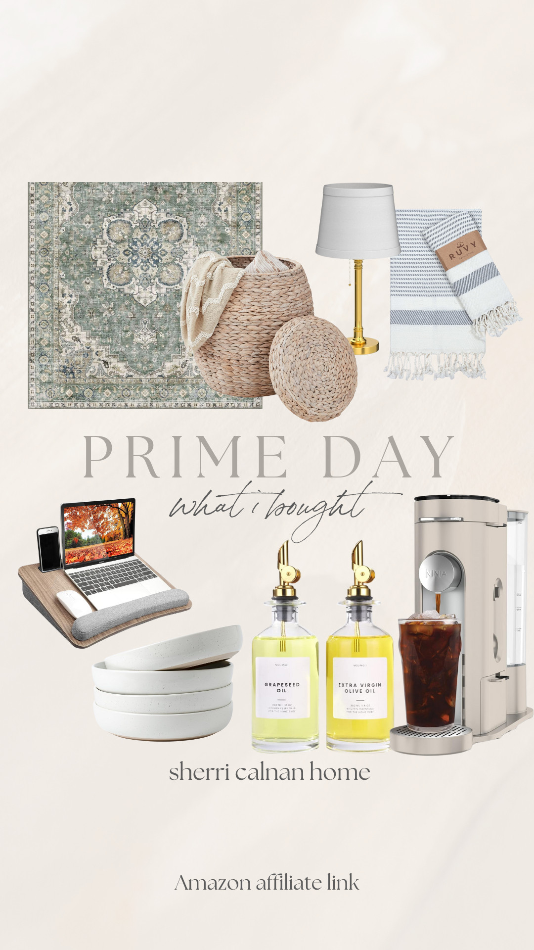 Amazon Prime Day What I Bought

amazon prime day home, amazon antique area rug, blanket basket, olive oil dispenser, laptop desk for lap, gold table lamp, sherri calnan home 

 #LTKSeasonal #LTKHome #LTKSaleAlert