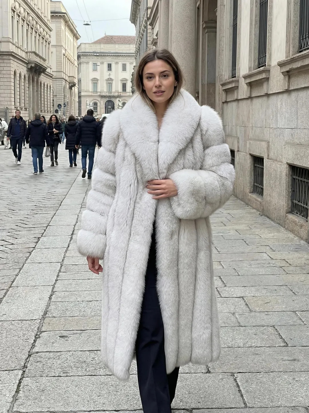 White Natural Fox Fur - Etsy | Etsy (US)