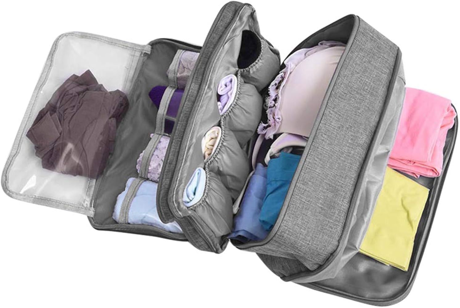 Large Capacity Travel Multi-function Underwear Organize Storage Bag, Bra/Socks/Cosmetic Accessori... | Amazon (US)