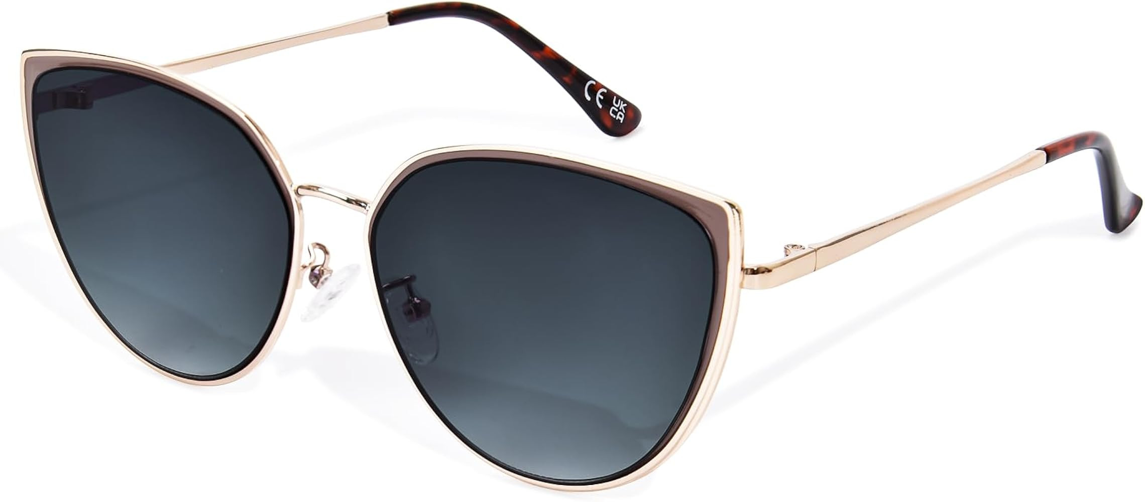 ZESAKER Cat Eye Sunglasses for Women Fashion Oversized Metal Frame Cateye Shades UV400 Protection... | Amazon (US)