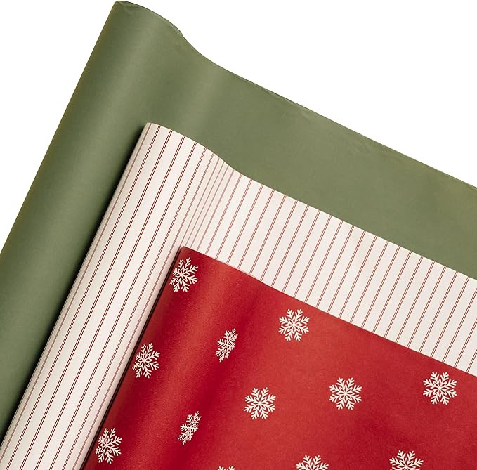 Merry Market Christmas Wrapping Paper Rolls, Premium Matte Gift Wrap, 30” x 168”, 105 sq ft, ... | Amazon (US)