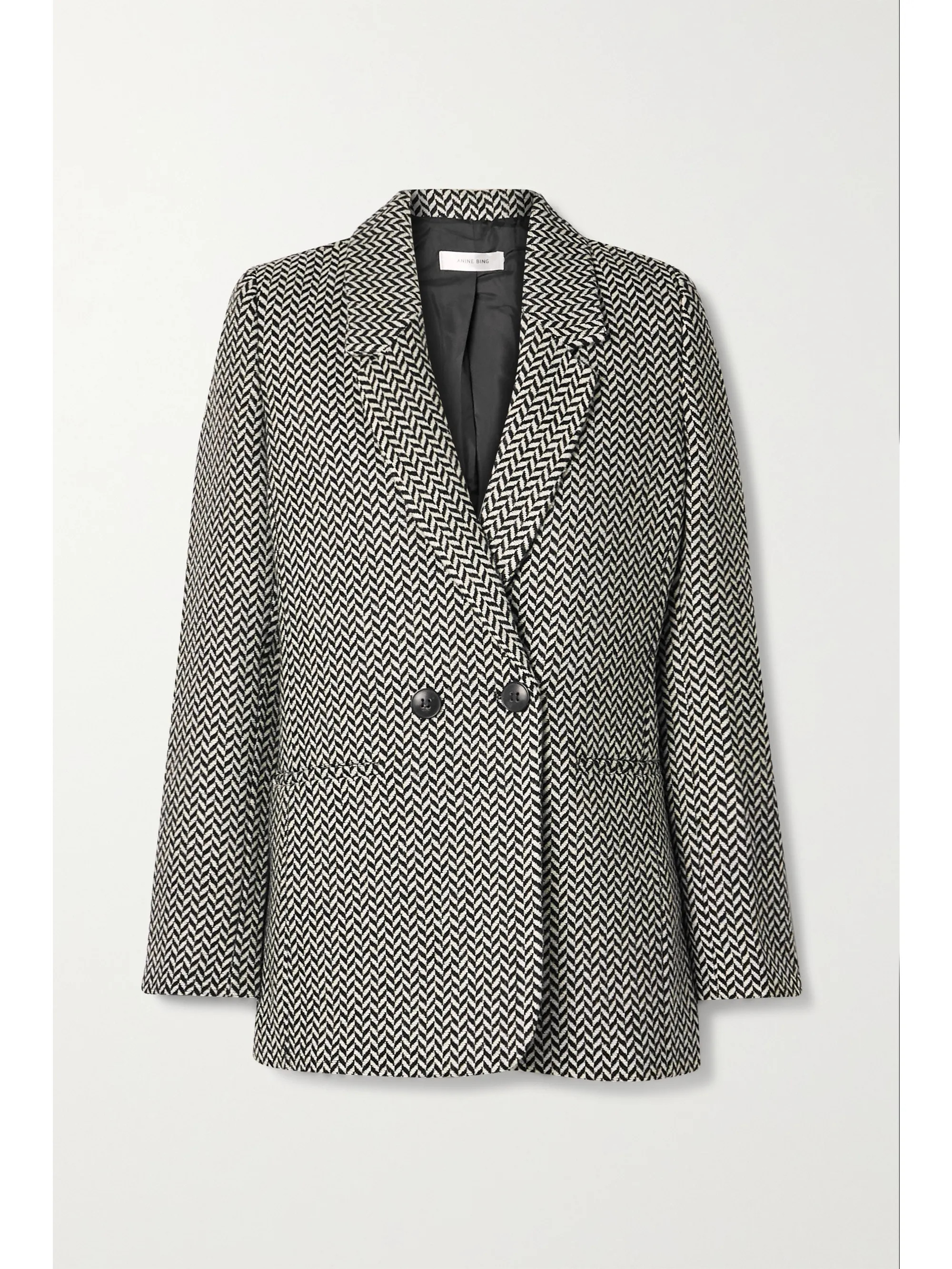 Double-breasted herringbone-jacquard blazer | NET-A-PORTER (UK & EU)