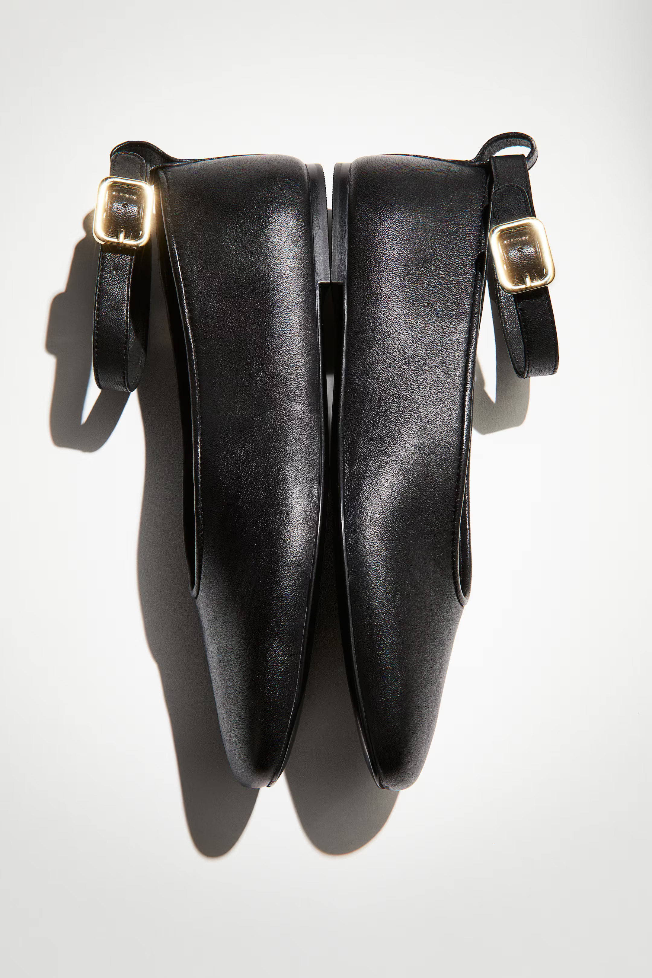 Leather ballet pumps - Black - Ladies | H&M GB | H&M (UK, MY, IN, SG, PH, TW, HK)
